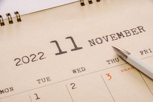 11月3日文化の日はお休みです。