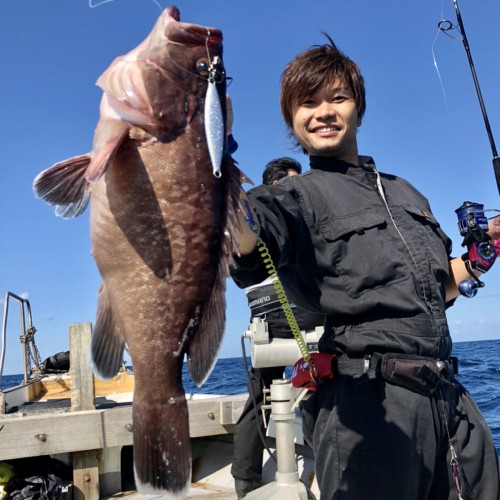 輪島沖よりハッサクジグでマハタ釣果✨