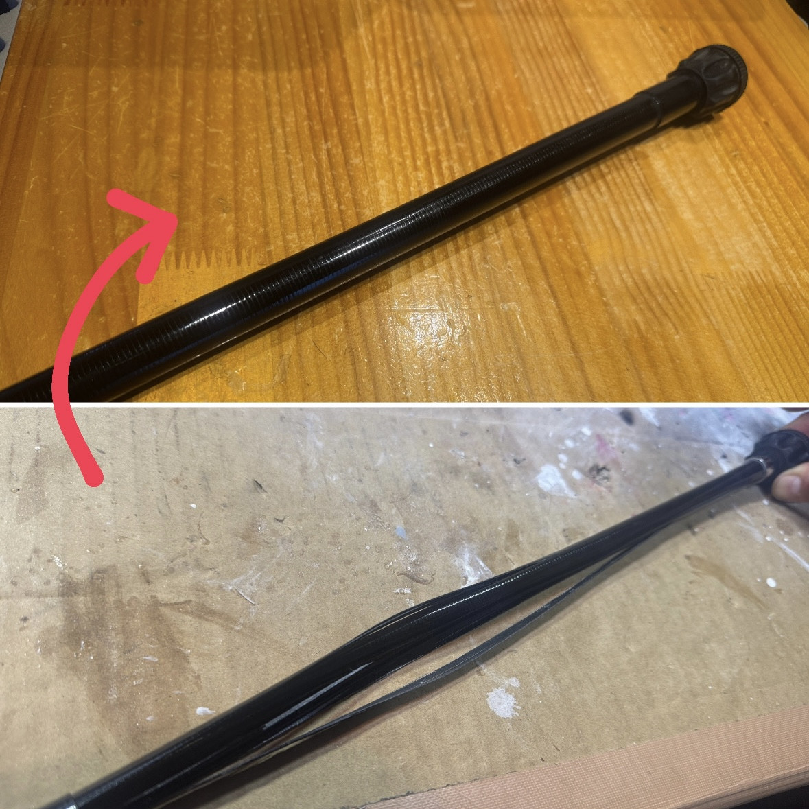 タモの柄 折れ修理👨🔧