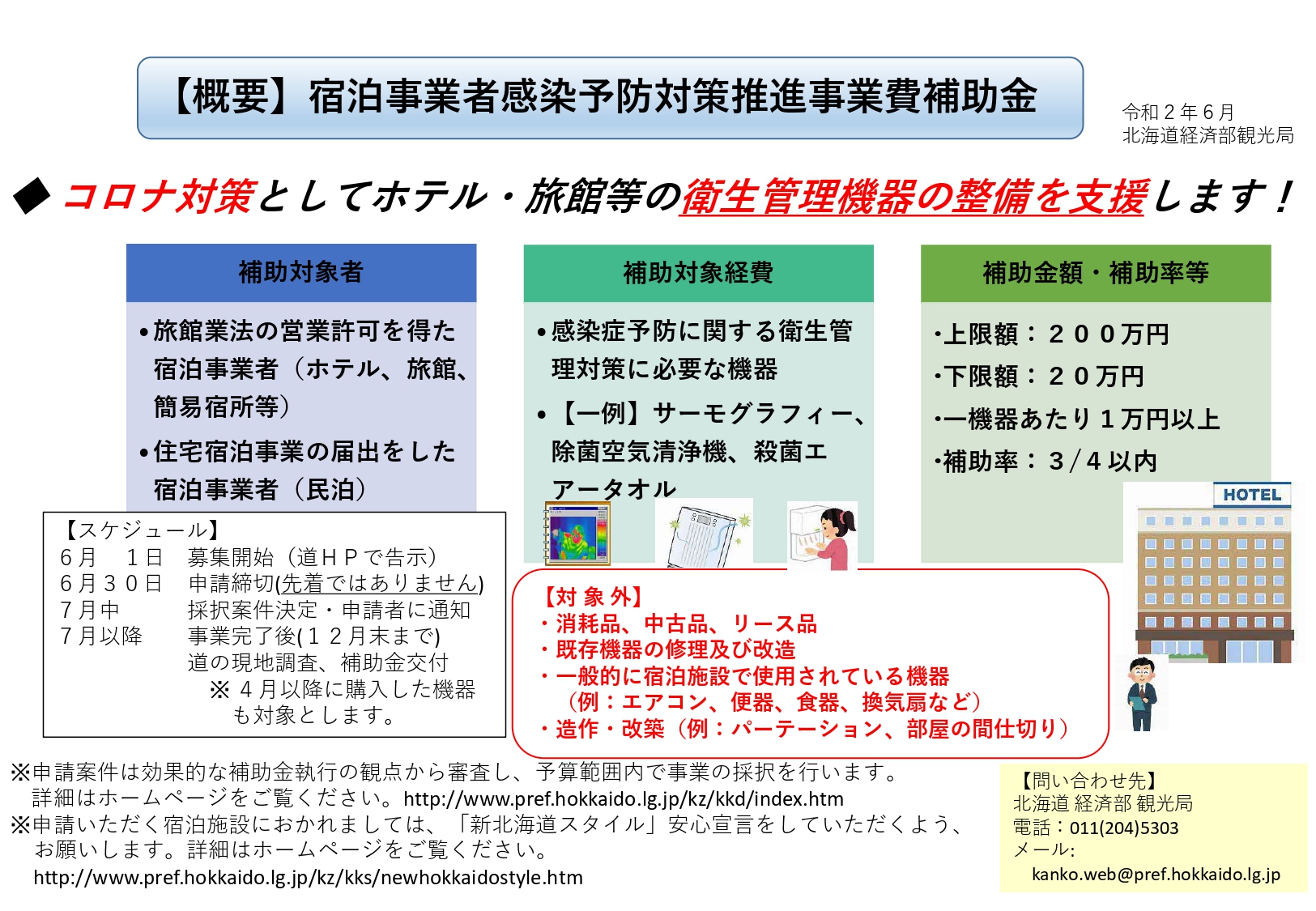 宿泊事業者感染予防対策推進事業費(補助金)ご案内