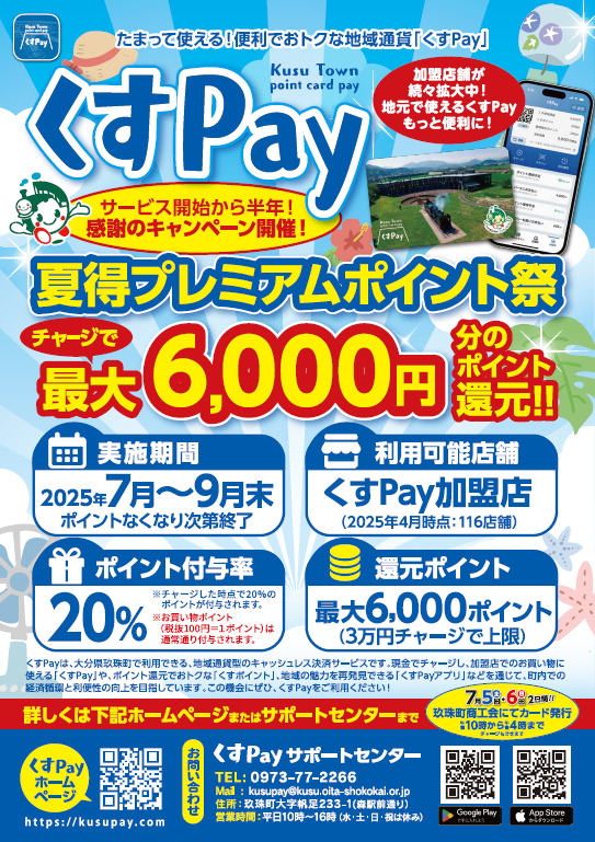 くすPay 夏得プレミアムポイント祭について