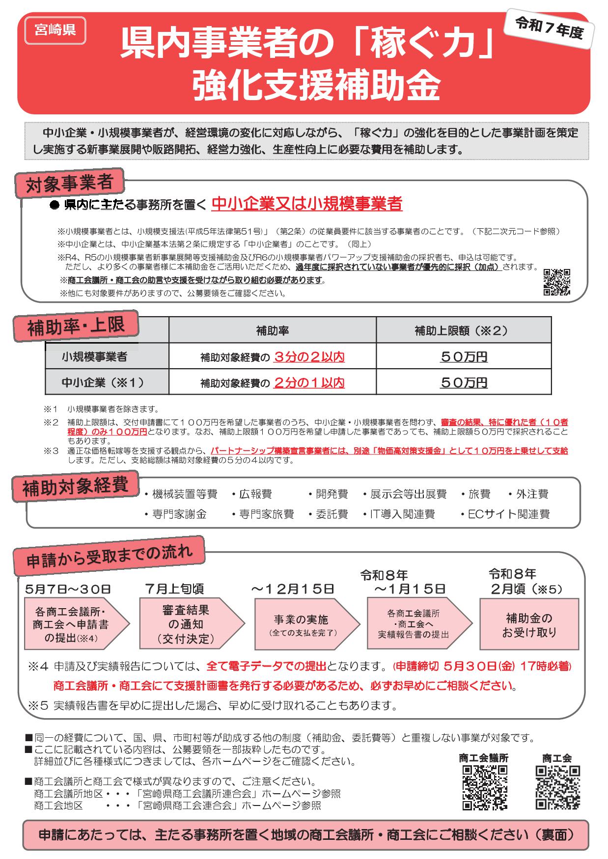 県内事業者の「稼ぐ力」強化支援補助金公募開始のお知らせ
