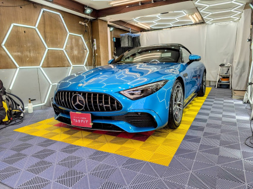 メルセデスベンツ・AMGSL43(経年車コース) G’ZOXガードグレイズ、ホイールコート、ガラス撥水(全面) 東京都杉並区からお越しいただきました