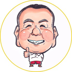 【代表の似顔絵】
