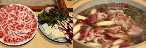 中能登町のカラー野菜と組み合わせた「中能登ぼたん鍋」