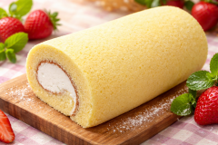 生クリームロールケーキ　１本1200円(税込1296円)