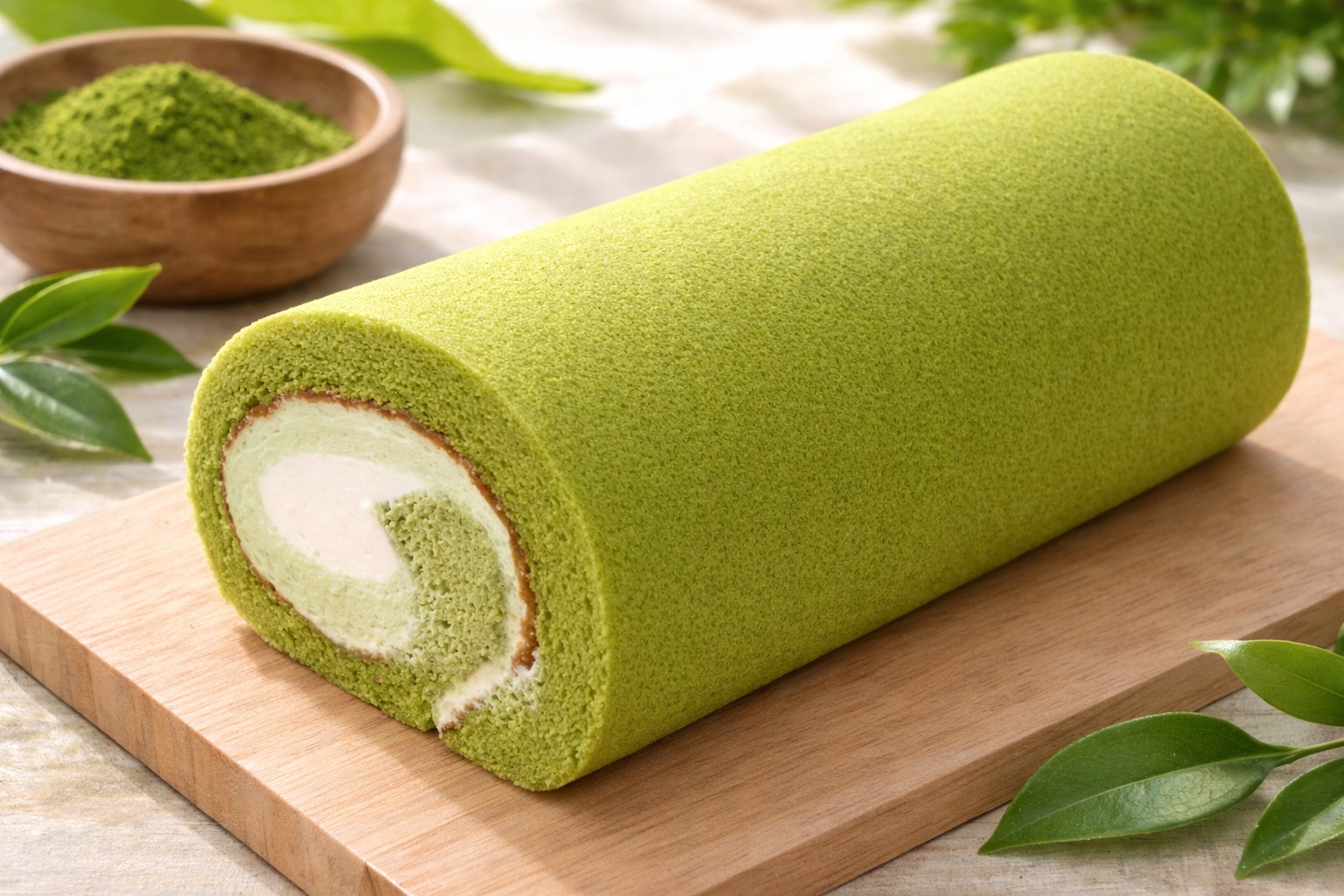 抹茶ロール　１本1200円(税込1296円)