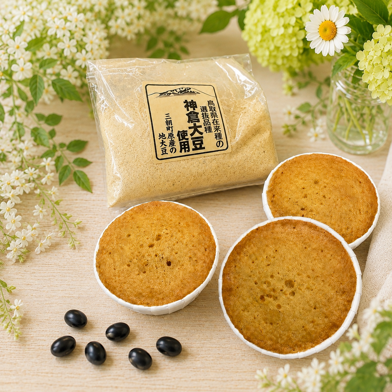 神倉大豆きな粉と黒豆ケーキ　１ケ230円(税込248円)