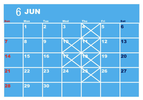 6月度営業カレンダー