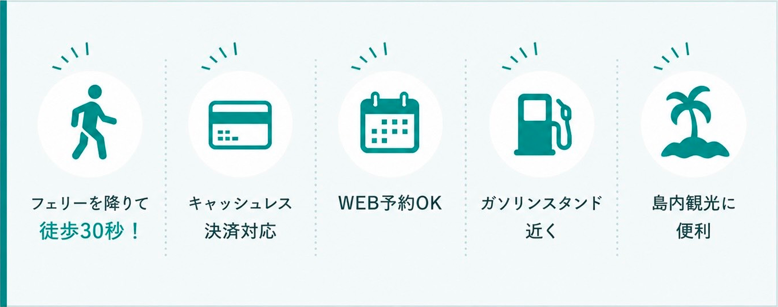 伊平屋島フェリーターミナル内のそよかぜレンタカー