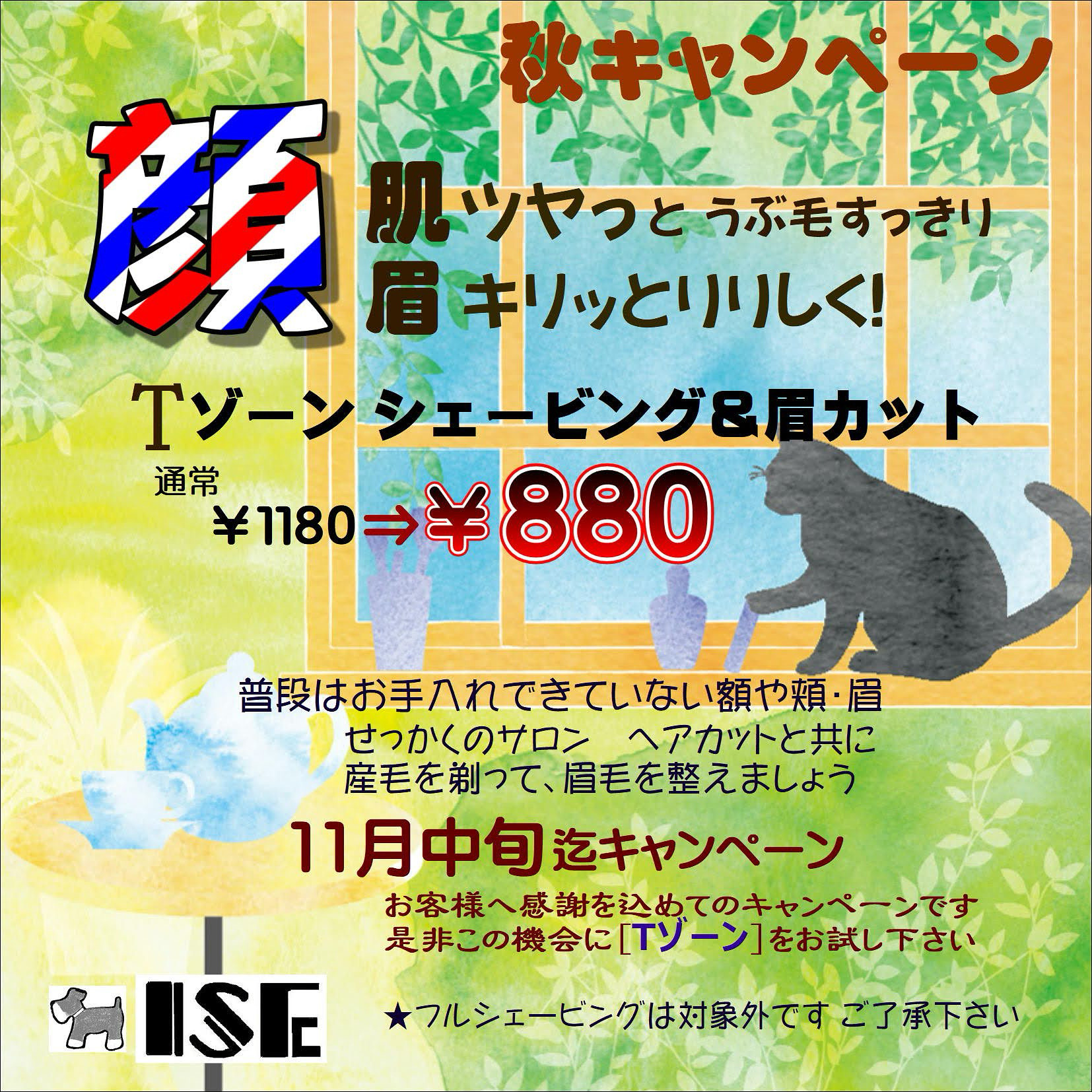 秋キャンペーン　Tゾーンシェービング