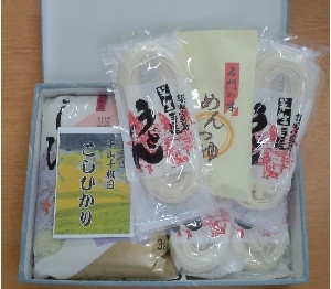 千枚田コシヒカリ、半生うどんセット