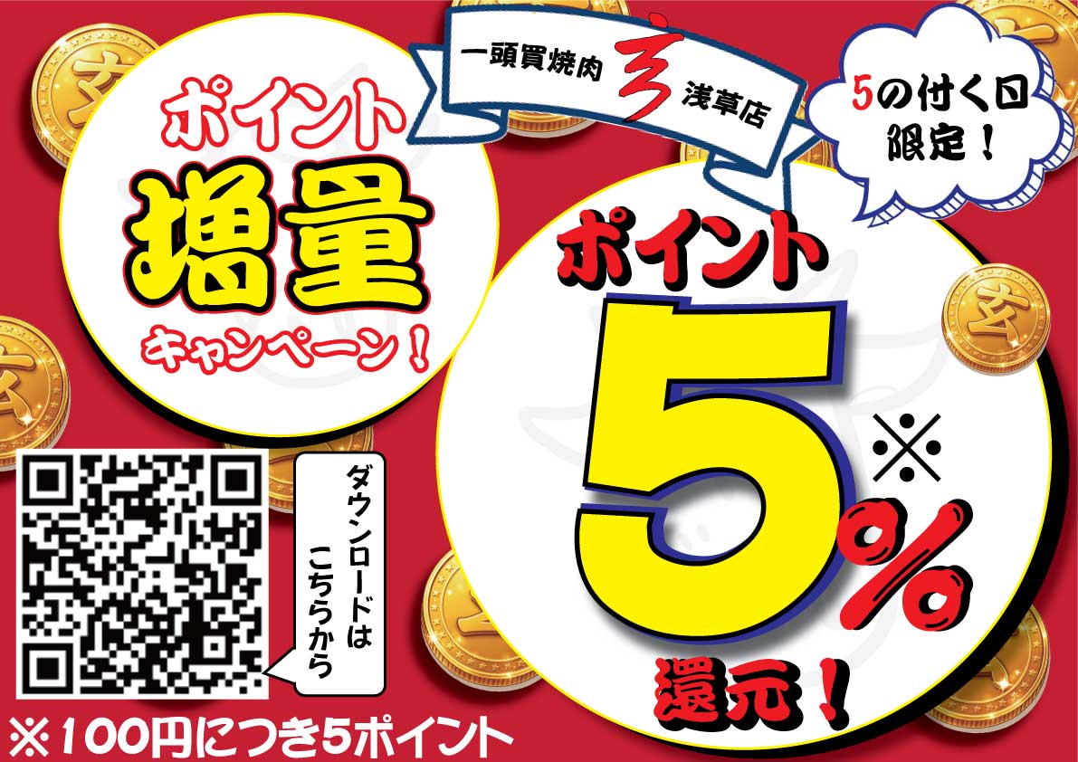 🔥見逃し厳禁🔥 会員様限定ポイント5％還元DAY！