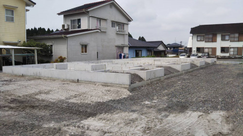 建築基礎工事完成