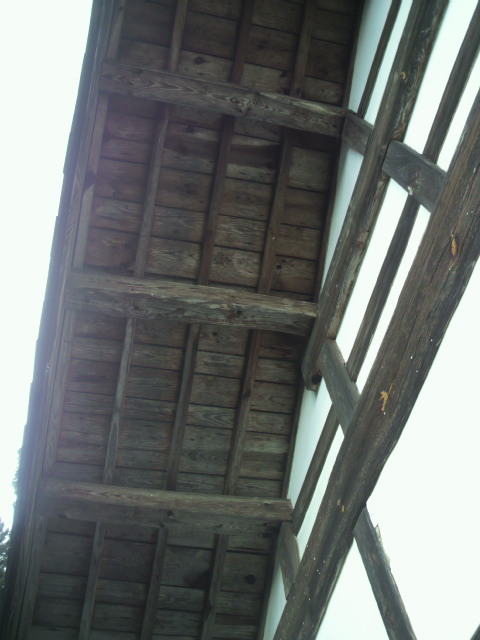 大きく張り出した屋根
