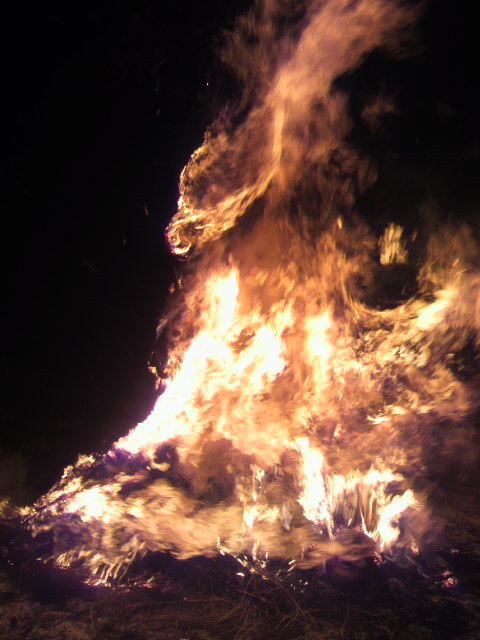 燃え盛るさいの神