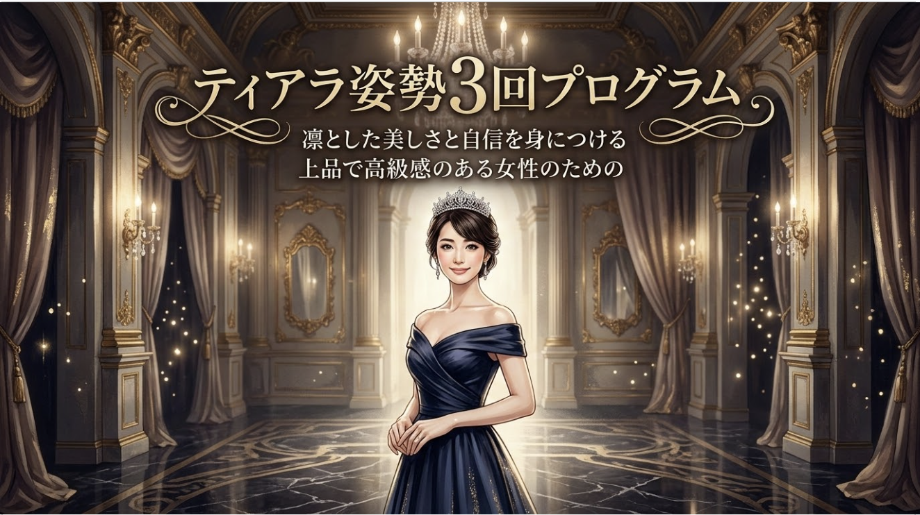 自分で戻れる身体から、美しく輝くわたしへ。ティアラ姿勢3回プログラム