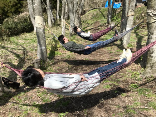 ハンモックでリラックス