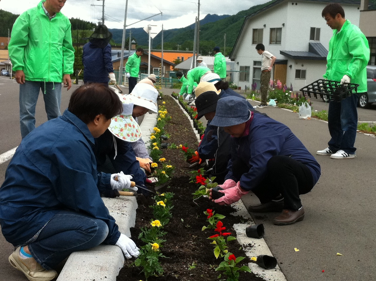 村のイベントに参加。