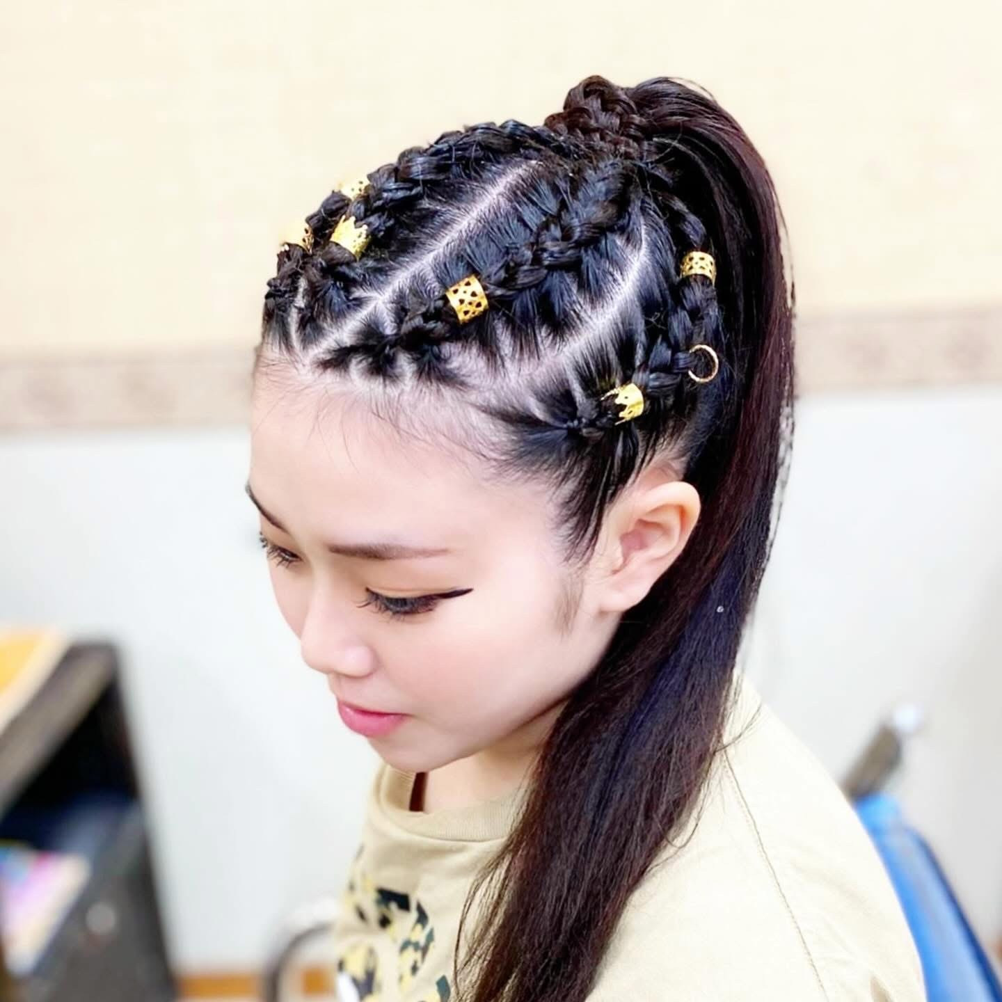 発表会用コーンロウ