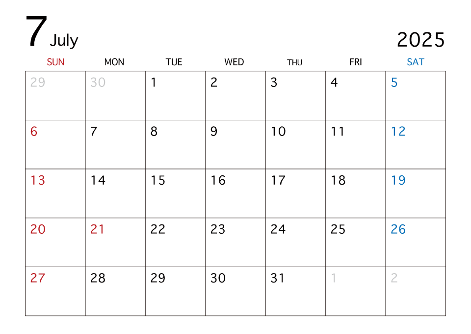 7月の予約状況
