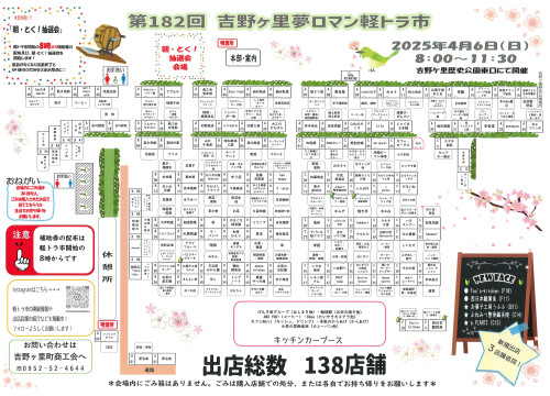 ４月６日（日）　吉野ヶ里夢ロマン軽トラ市開催情報