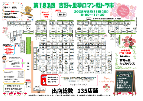 ５月の軽トラ市は11日（第2日曜日）開催です。