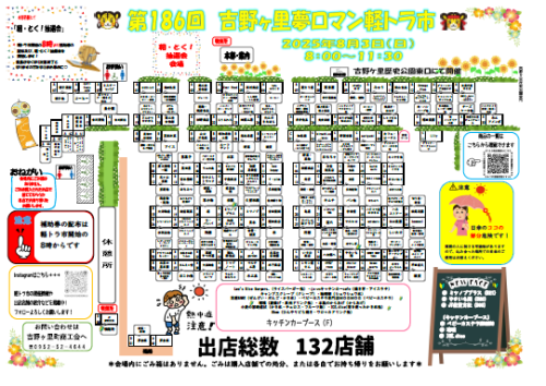 8月３日（日）吉野ケ里夢ロマン軽トラ市開催です