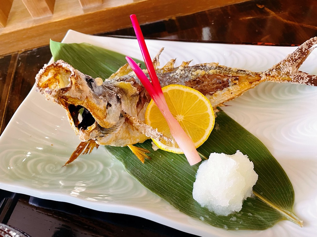 あじ塩焼き