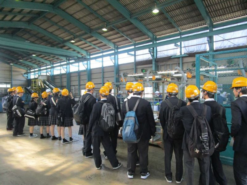 地元の高校生が、当工業団地の工場見学に来訪　2019.10.09