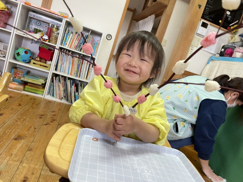 小正月行事でだんごさしをしました