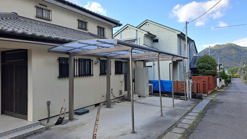 湖南市北山台、H邸カーポート取替現場