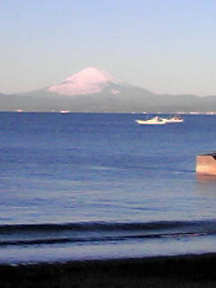 平成23年元旦の富士山（森戸海岸より）
