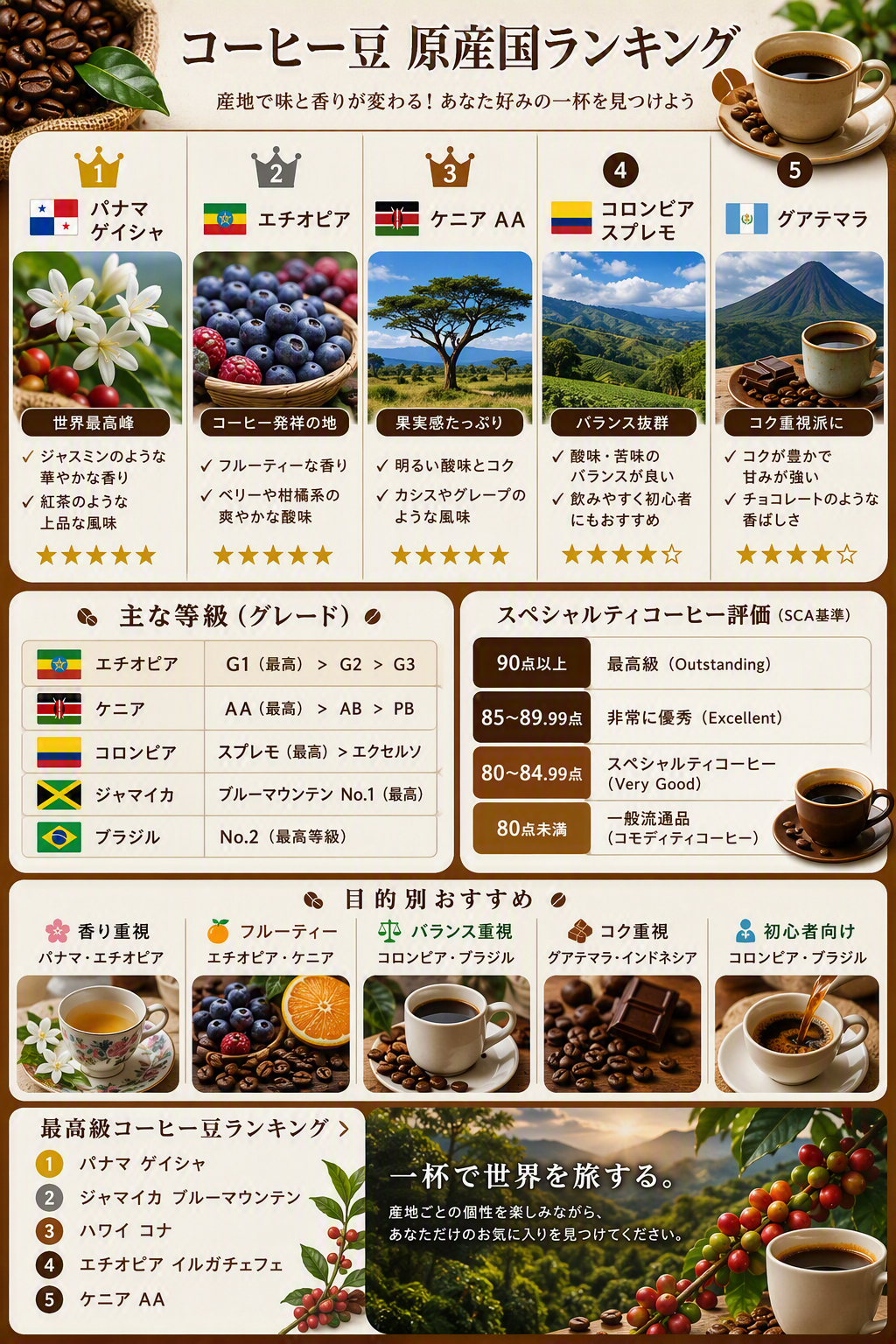 当店お勧め珈琲豆　ランキング