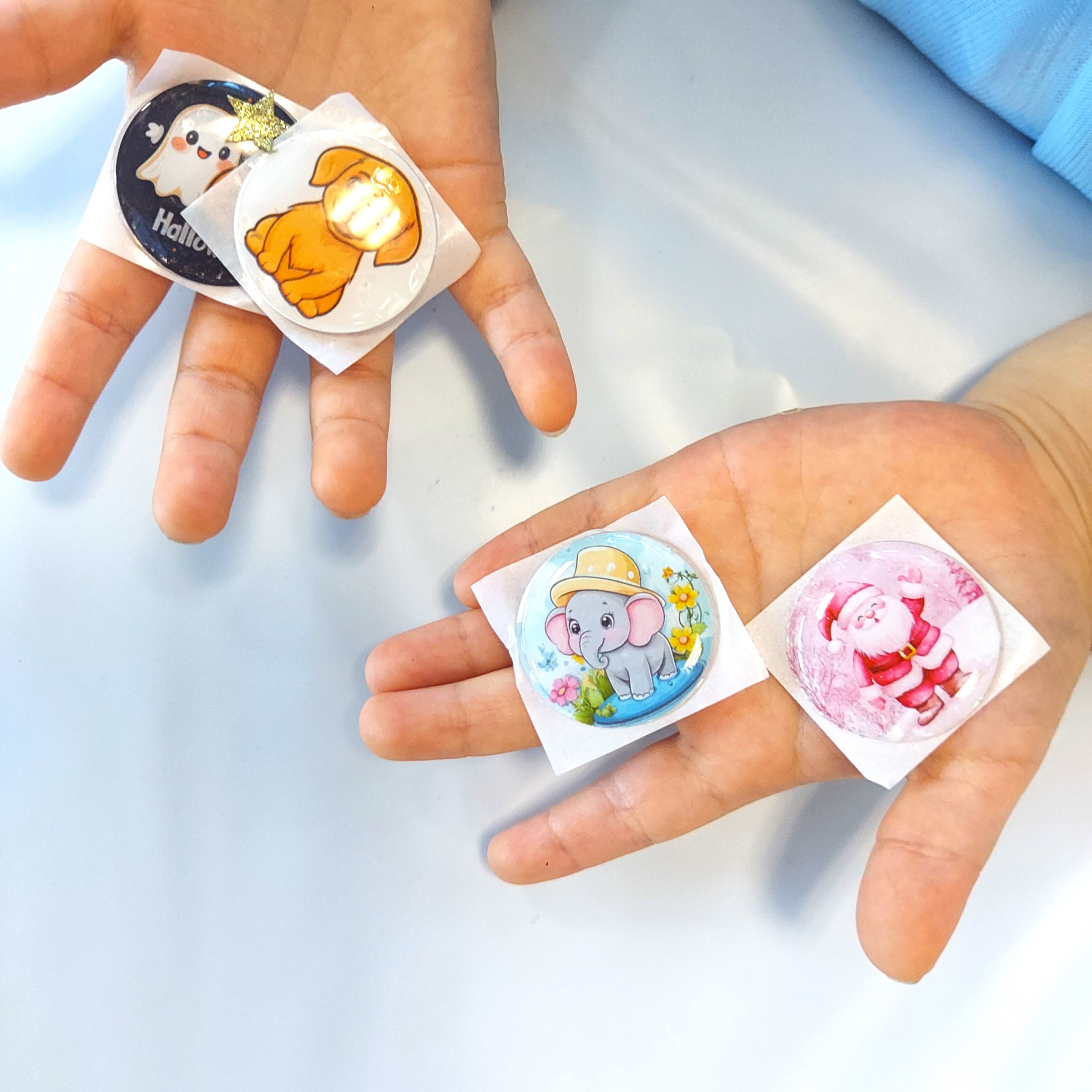 かわいいぷっくりパフシールがいっぱい
