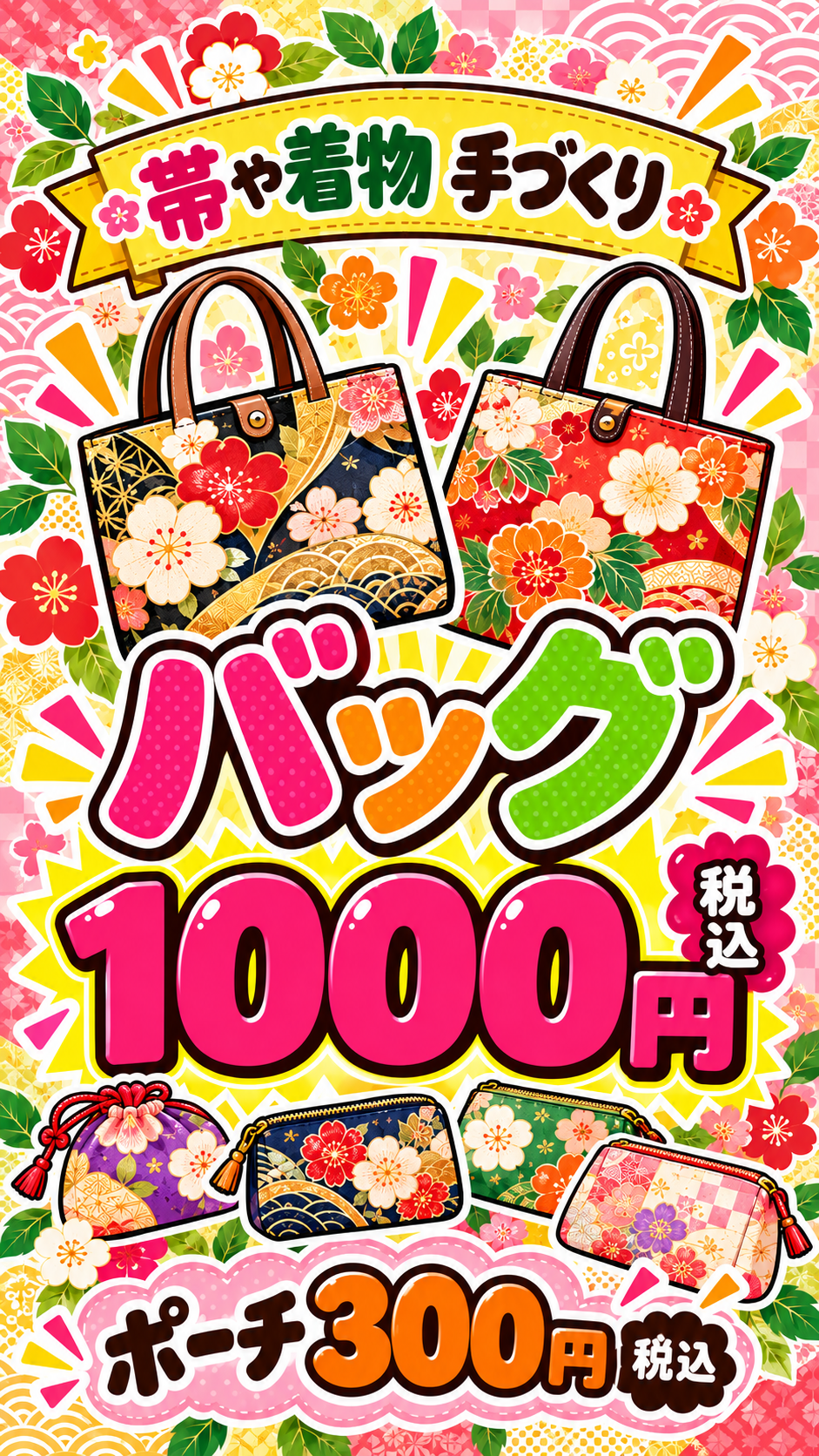 着物&帯生地ハンドメイドバッグのご紹介🛍️