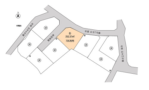 売地残り1区画（南アルプス市山寺）735万円