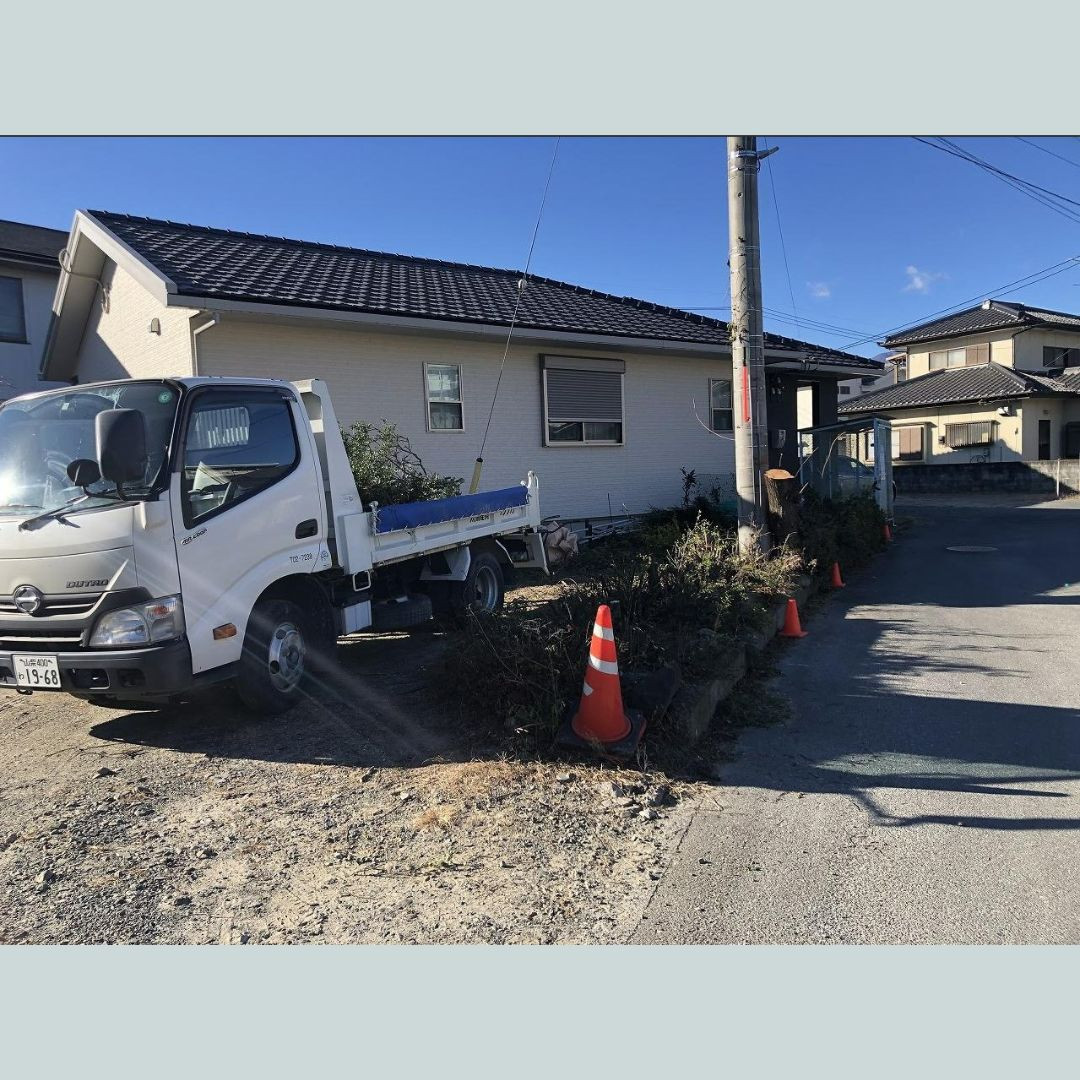 木の抜根・撤去作業