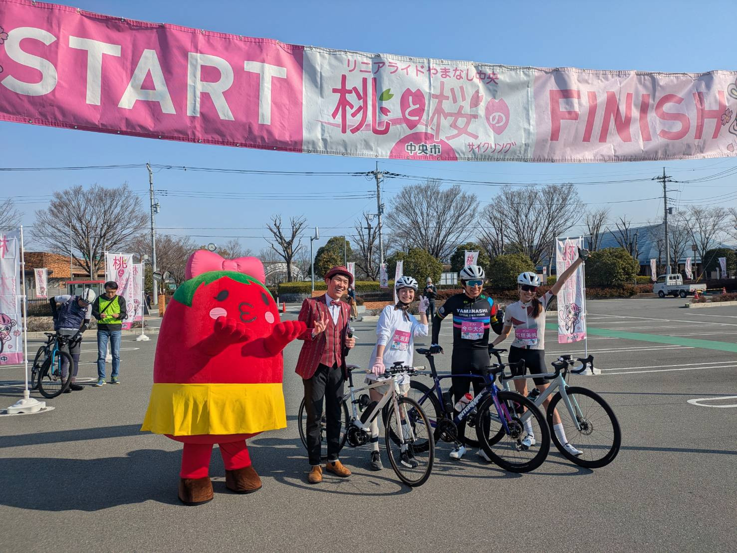 桃と桜のサイクリング　リニアライド山梨中央
