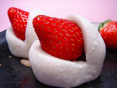 大粒のいちごを使用した　いちご大福