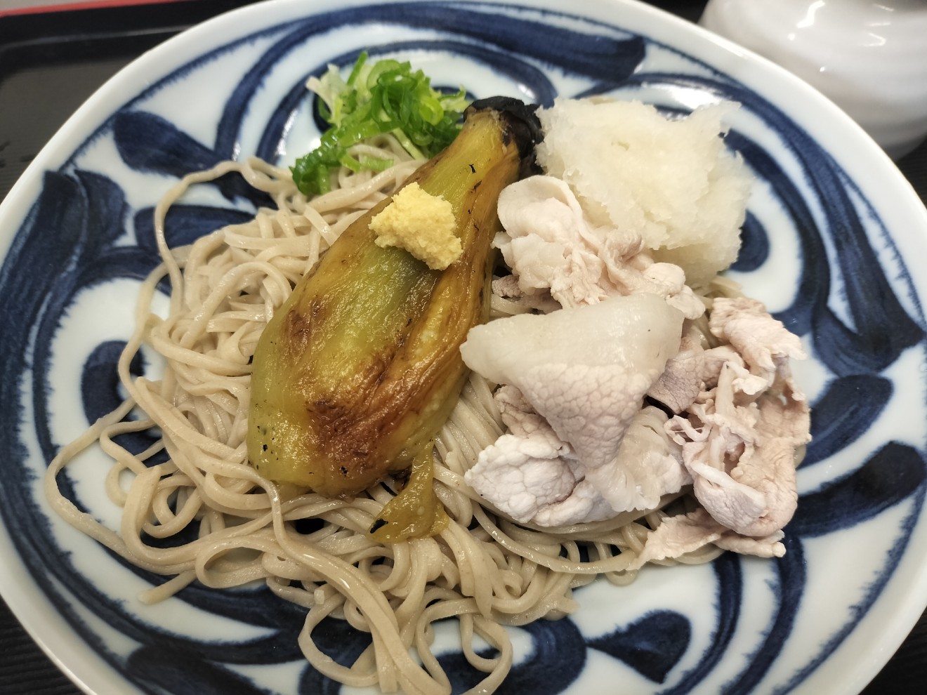 焼きなすと豚みぞれそば