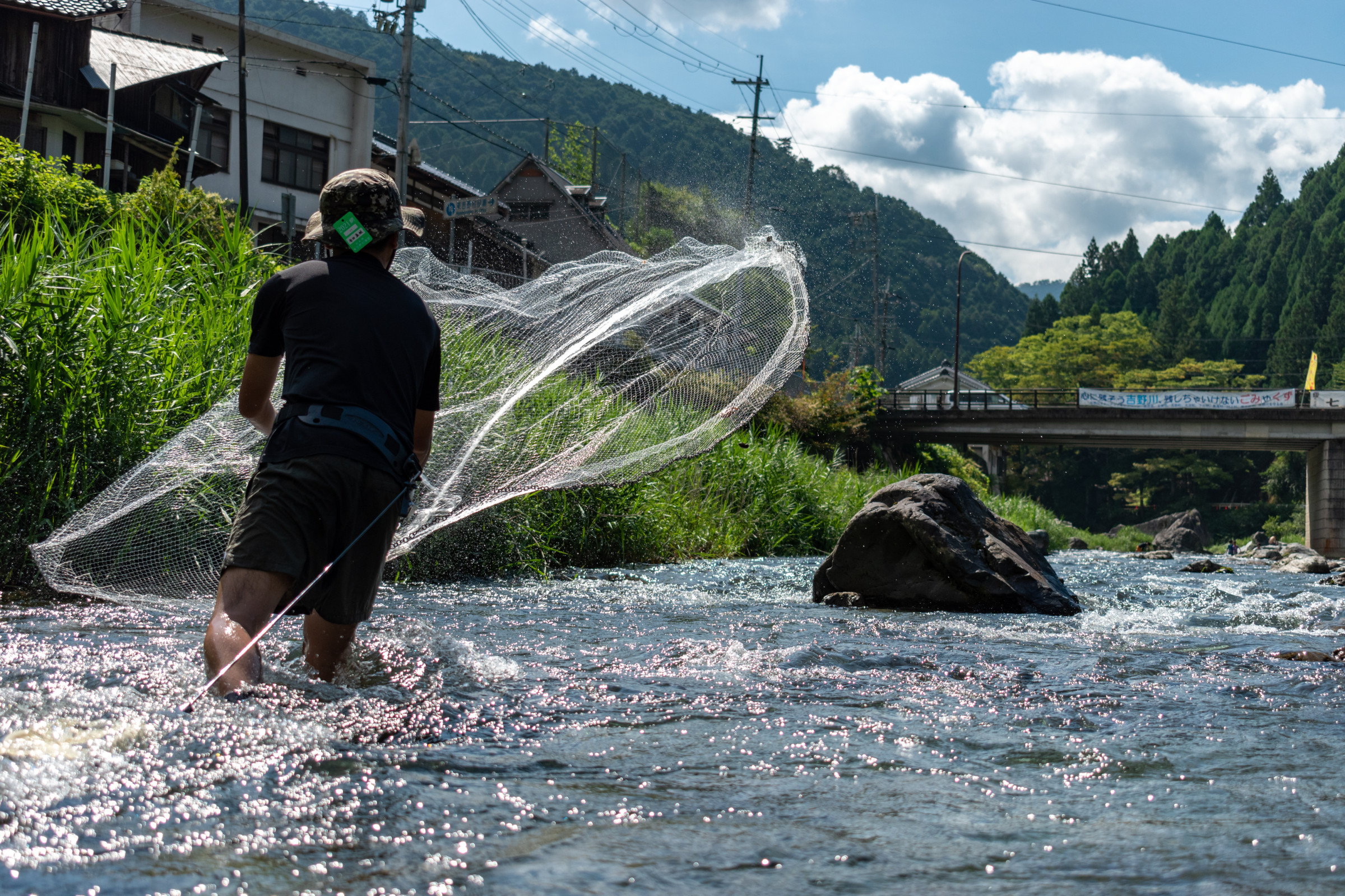 吉田漁網 投網 21節 900目 直径約3.3m 網丈約2.1m [3-9097-07] - 通販