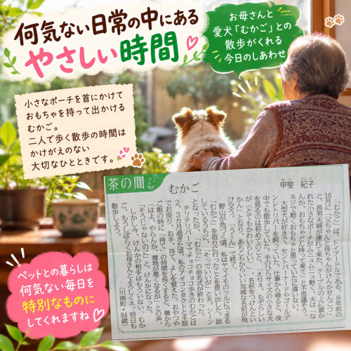 やさしい時間、母と愛犬の散歩1.jpg