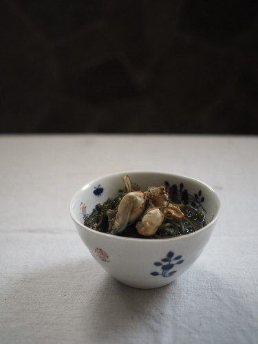 牡蠣と海藻の