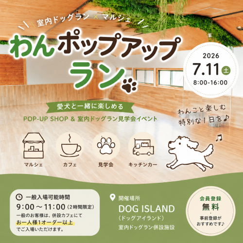 ポップアップ🐾ラン開催お知らせ