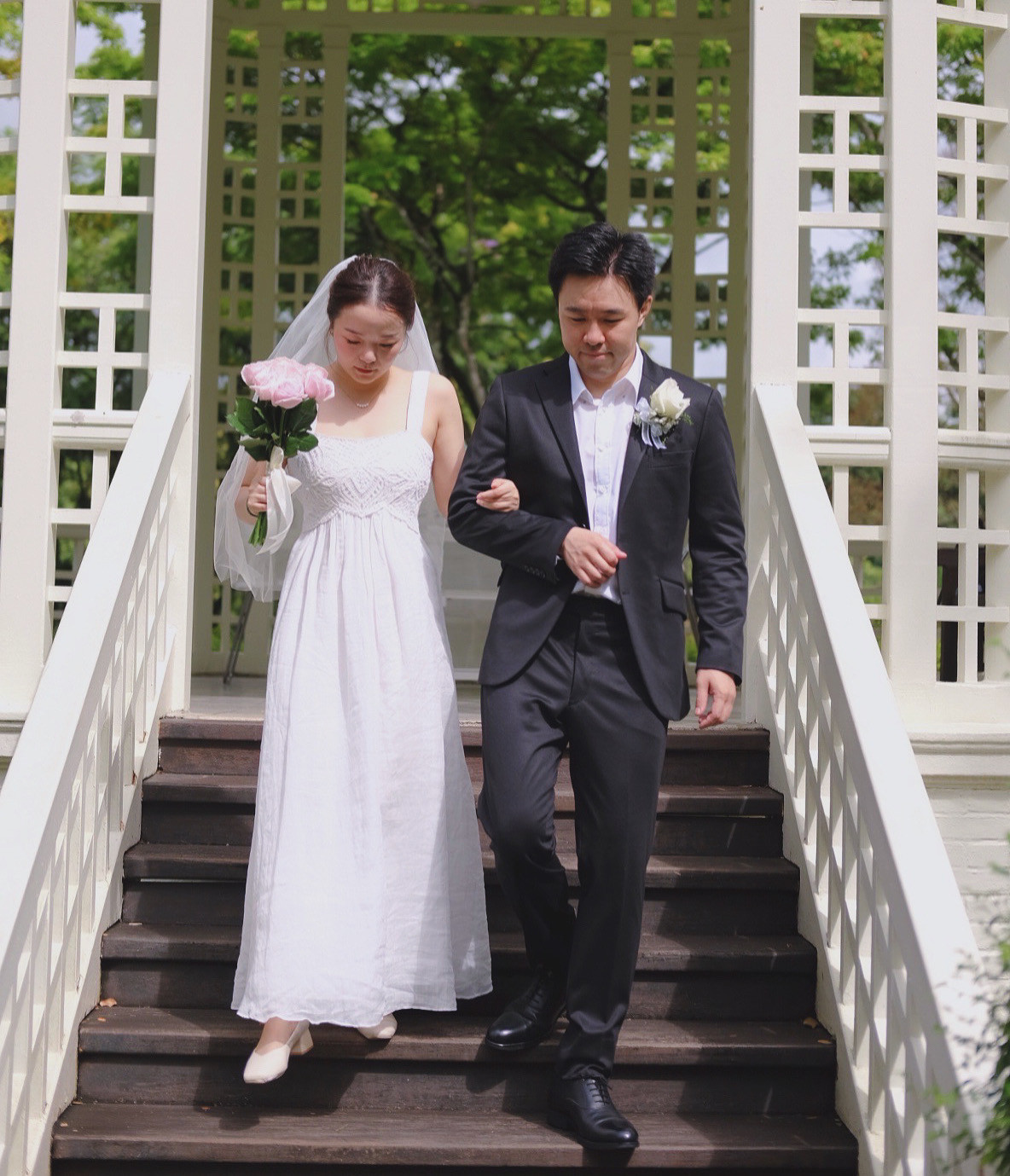 祝ご結婚！ウェディングフォトでご使用頂いたストレッチブラックスーツ！