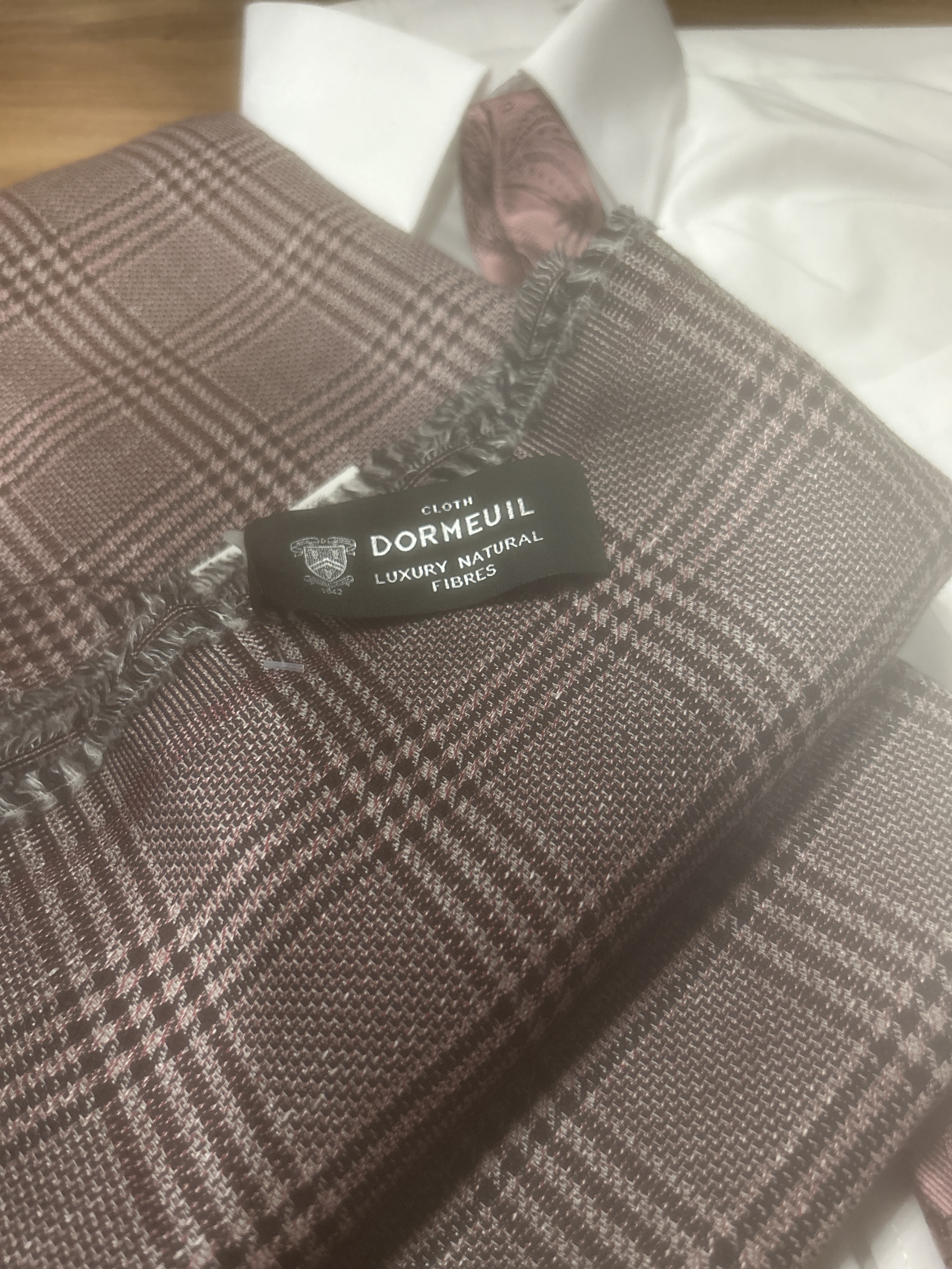 Doumeuilピンクジャケット生地入荷！