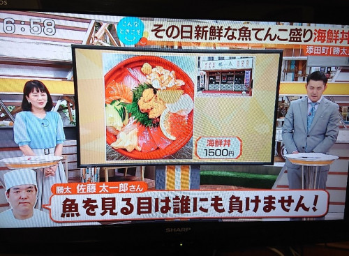 テレビで「海鮮丼」が紹介されました♪