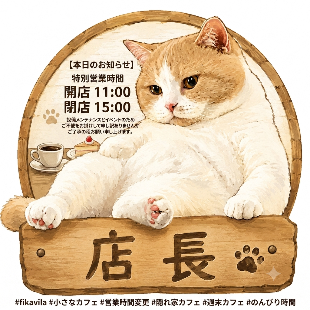 本日の営業時間について