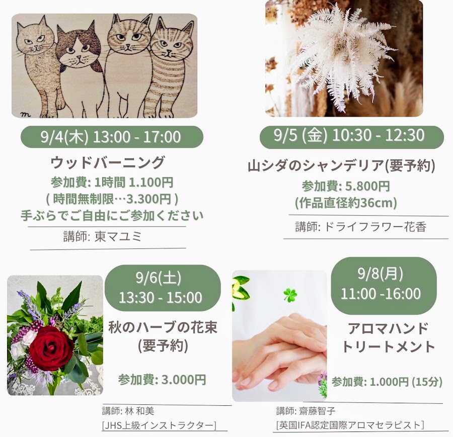 ワークショップのお知らせ